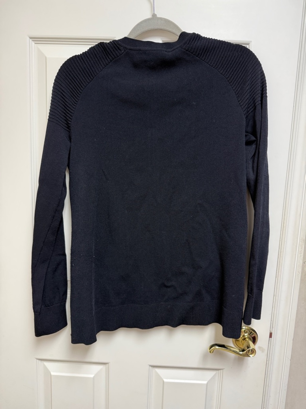 INC Black Ruffle Zip Pullover - Picture 4 of 8